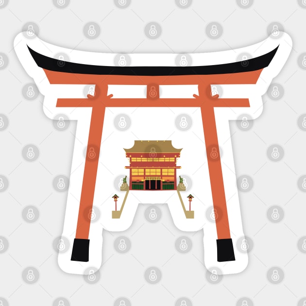 Japanese shrine Sticker by Mimie20